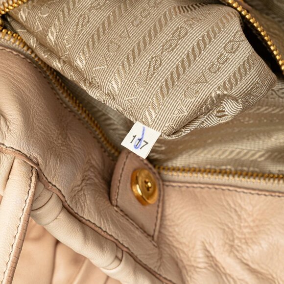 PRADA Cream Leather Shoulder Bag - Picture 8 of 9